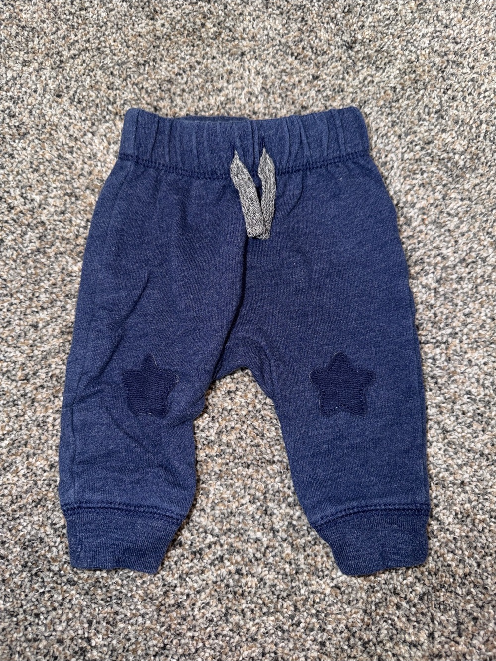 Cat & Jack Navy Jogger Pants with Star Knee Patches